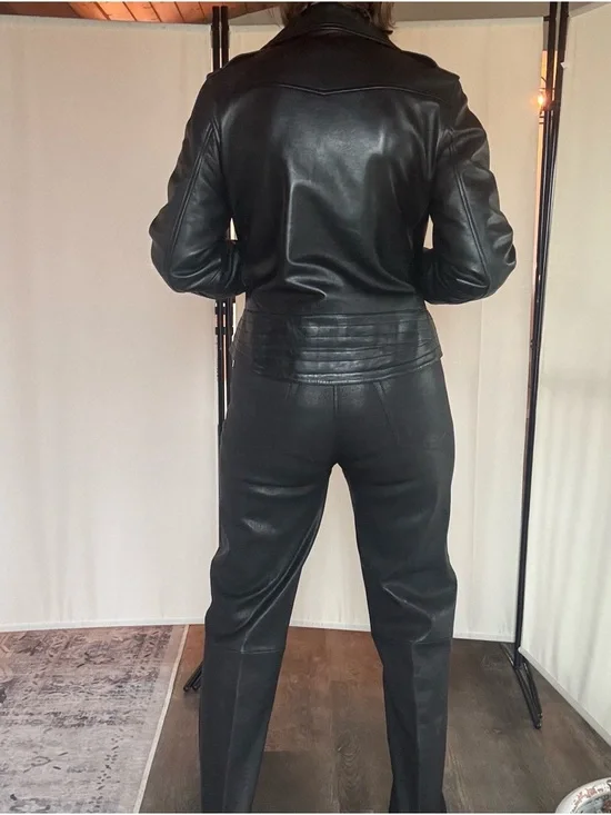 rag & bone Black Leather Biker Jacket - Picture 3 of 4
